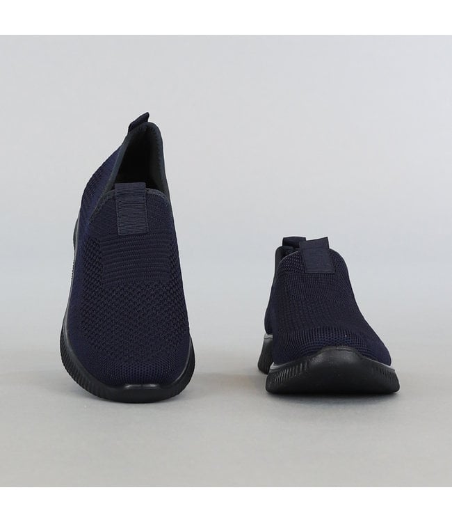 !OP=OP Blauwe Slip-On Heren Sneakers met Streep Zool