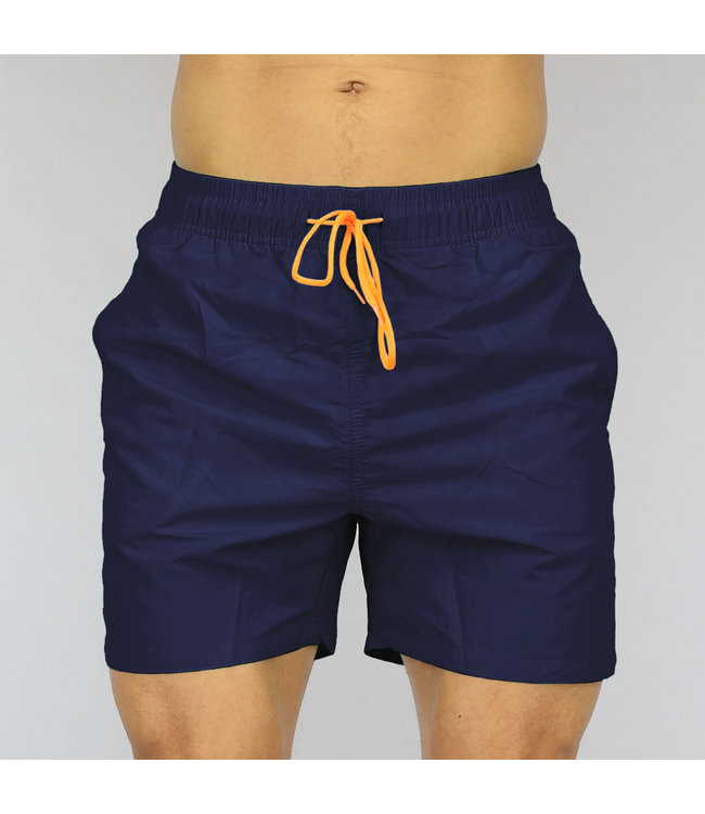 !SALE50 Navy Heren Zwembroek met Neon Veter