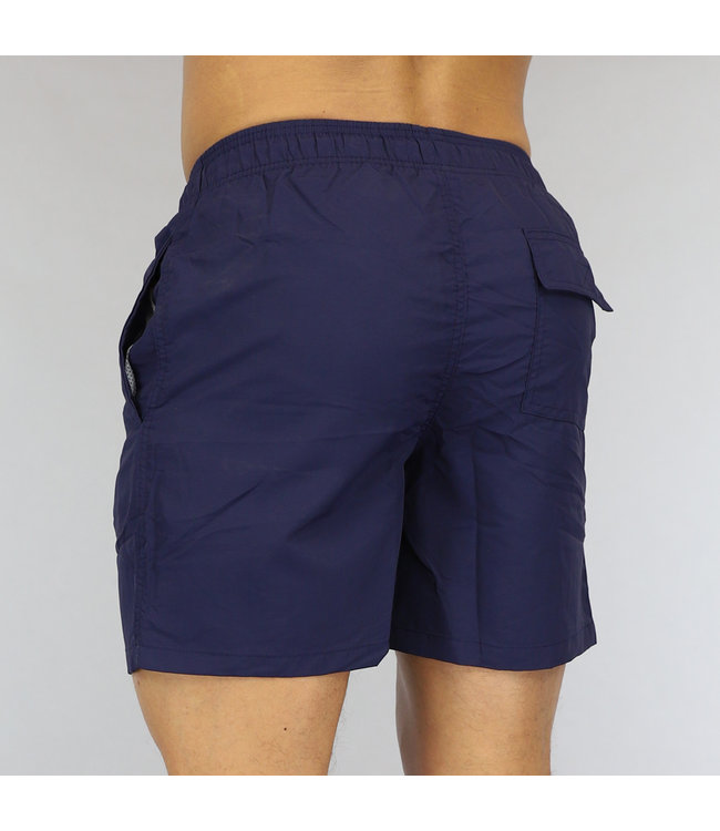 !SALE50 Navy Heren Zwembroek met Neon Veter