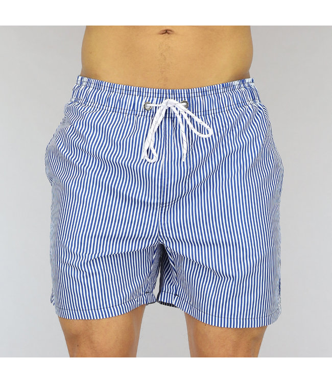 Blauw Gestreepte Heren Zwembroek