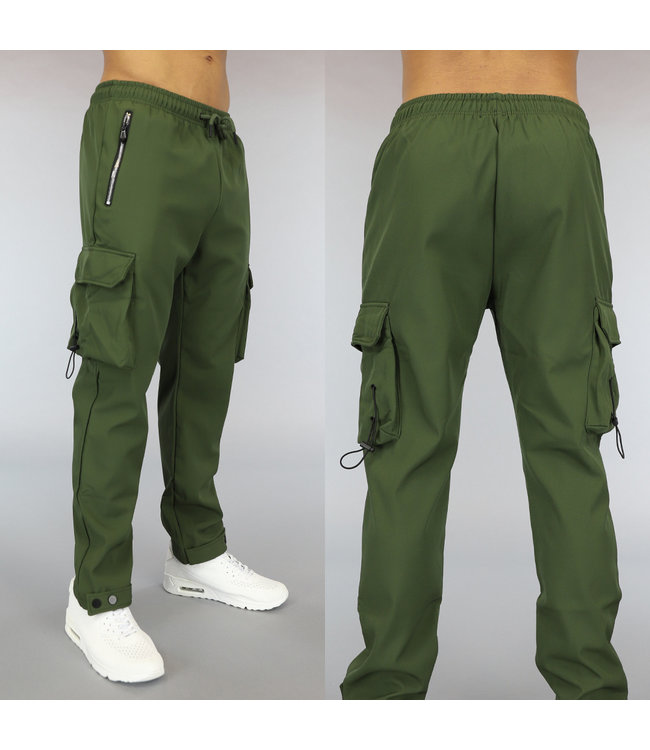 Groene Heren Cargo Broek met Verstelbare Pijpen