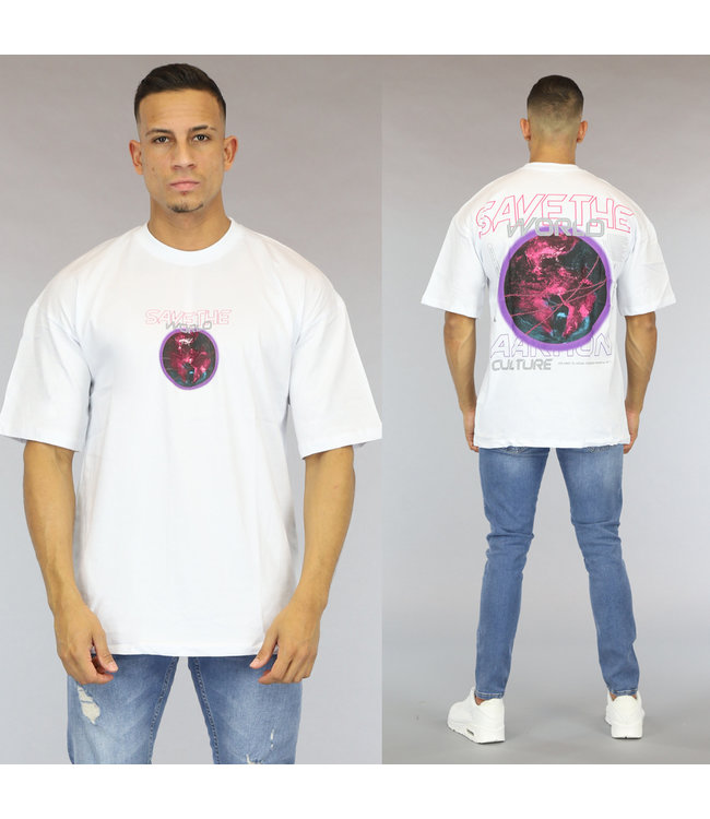 Wit Save The World Heren Shirt