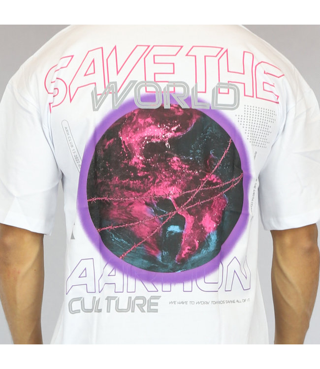 Wit Save The World Heren Shirt