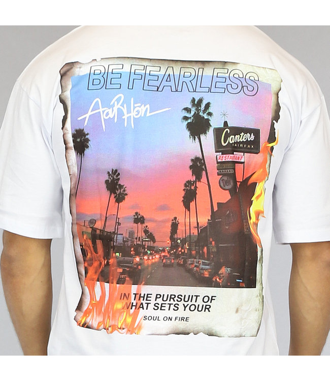 !OP=OP Wit Be Fearless Heren Shirt