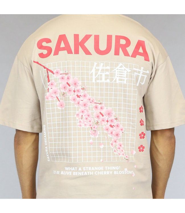 !OP=OP Beige Sakura Heren Shirt