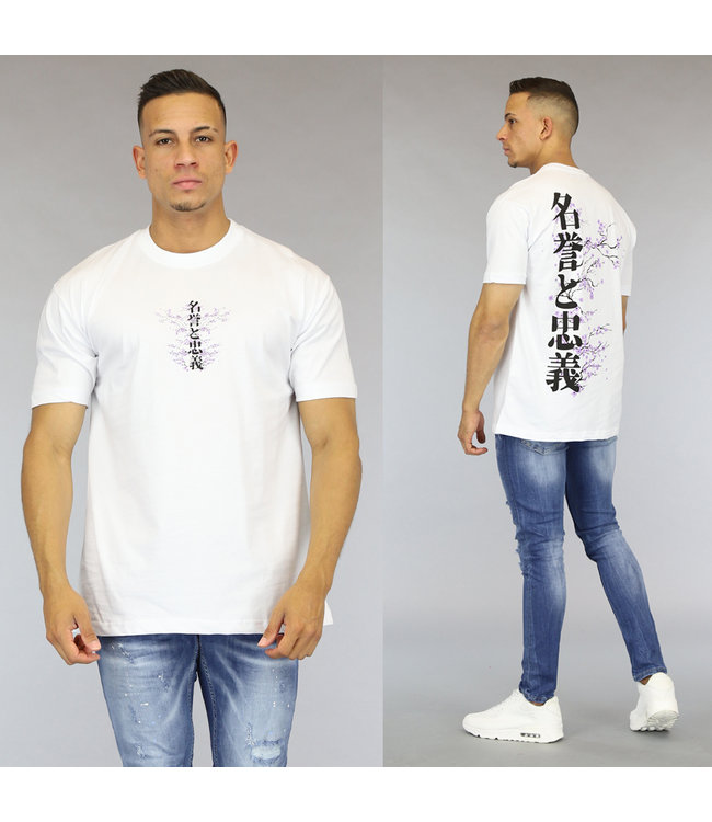 Wit Kersenbloesem Heren Shirt