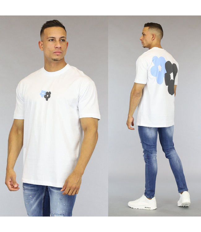 Wit Bloemen Heren Shirt