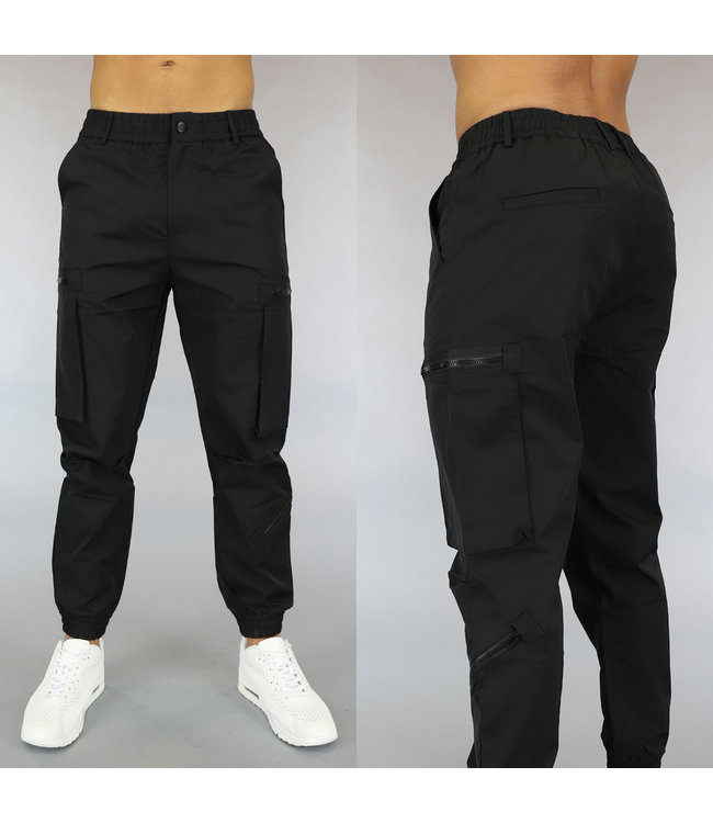 Zwarte Heren Cargo Broek met Zakken