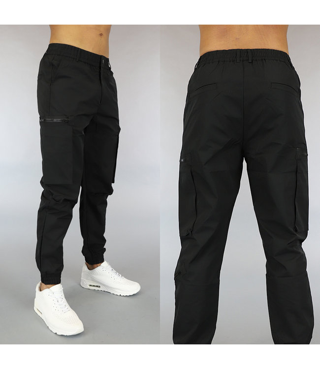 Zwarte Heren Cargo Broek met Zakken