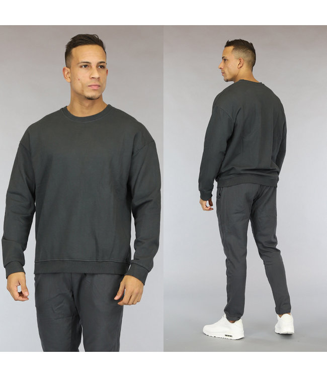 !OP=OP Basic Antraciet Heren Sweater