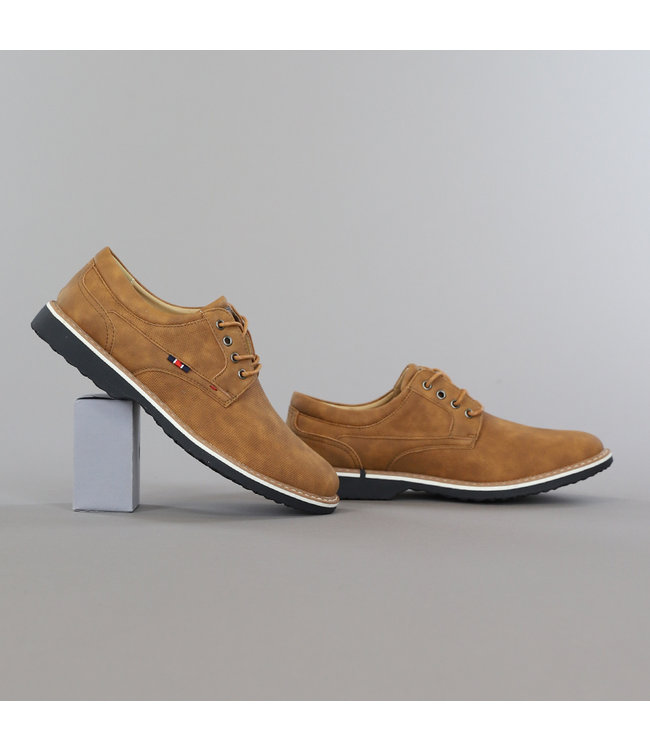 Camel Heren Veterschoenen met Stevige Zool