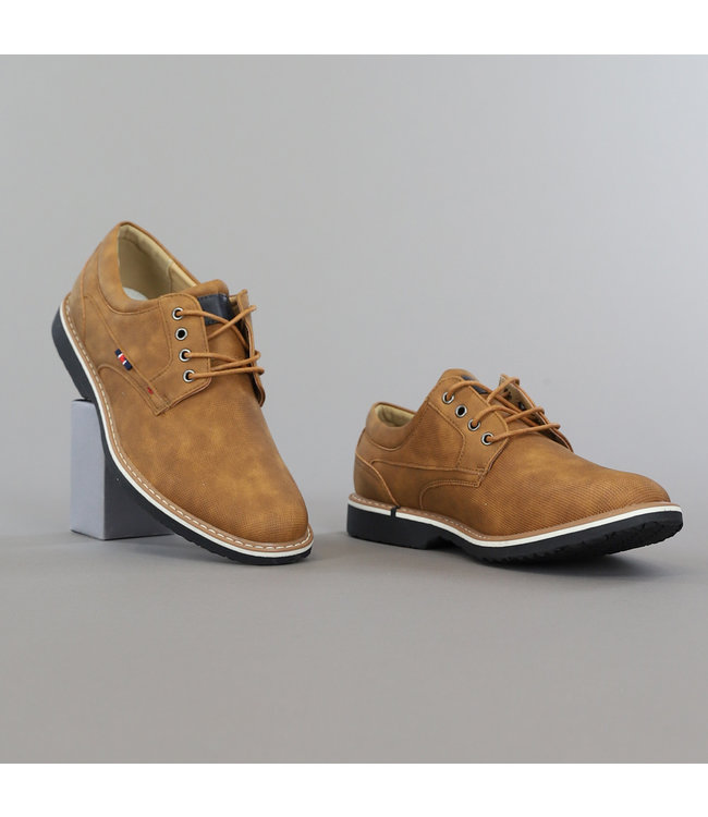 Camel Heren Veterschoenen met Stevige Zool