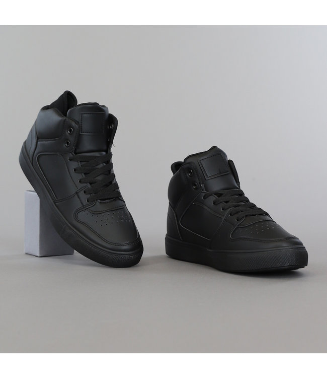 Black mid sales top trainers