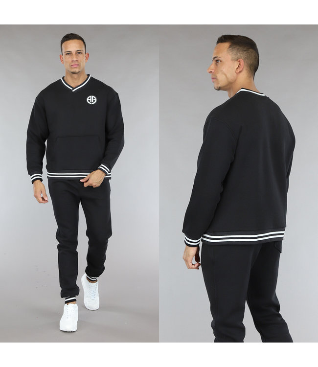 !SALE50 Zwart Old School Heren Tracksuit