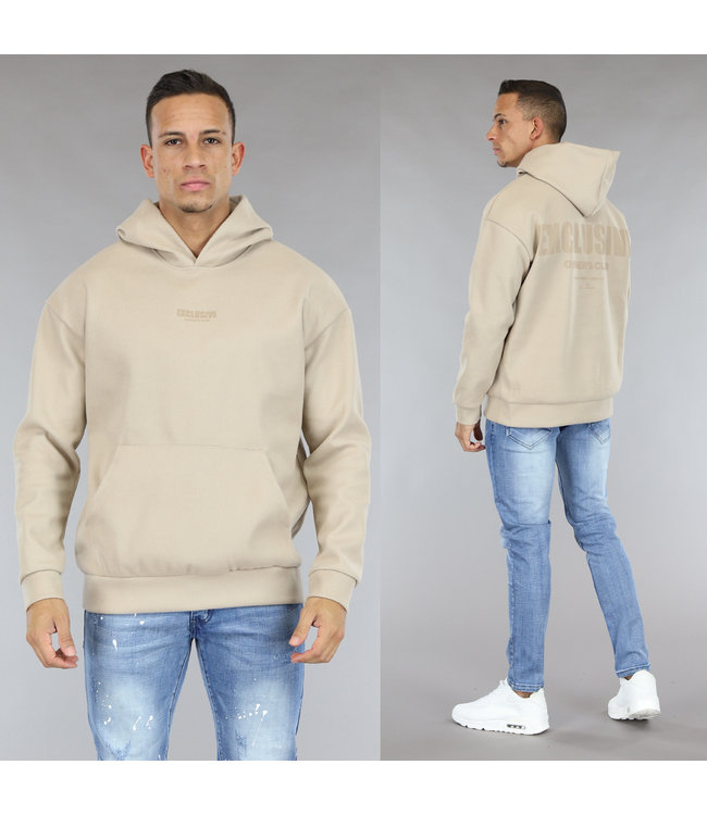 Beige Exclusive Fleece Heren Trui