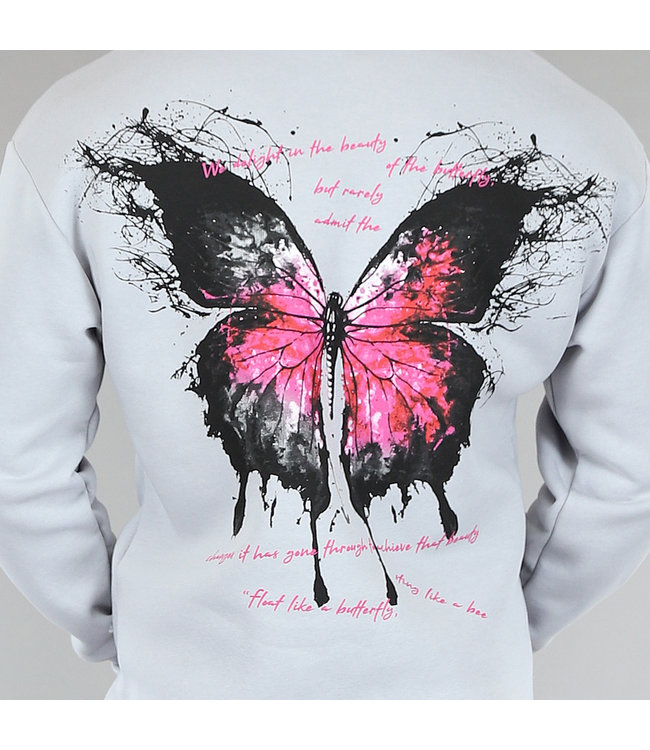 !OP=OP Grijze Butterfly Mannen Hoodie