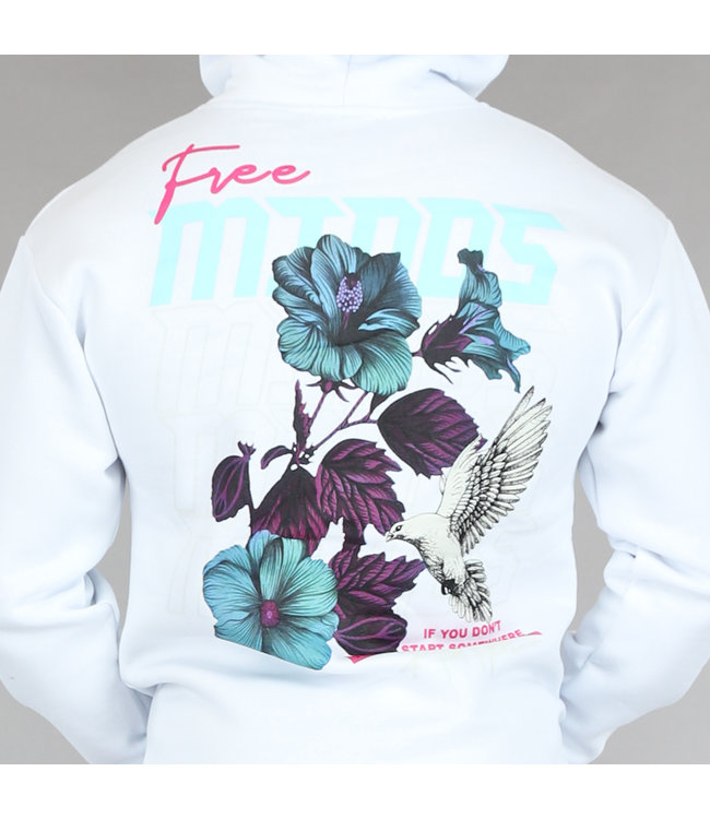 Witte Free Mind Hoodie