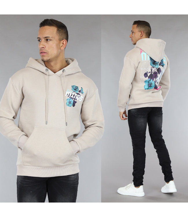 !OP=OP Beige Free Mind Mannen Hoodie