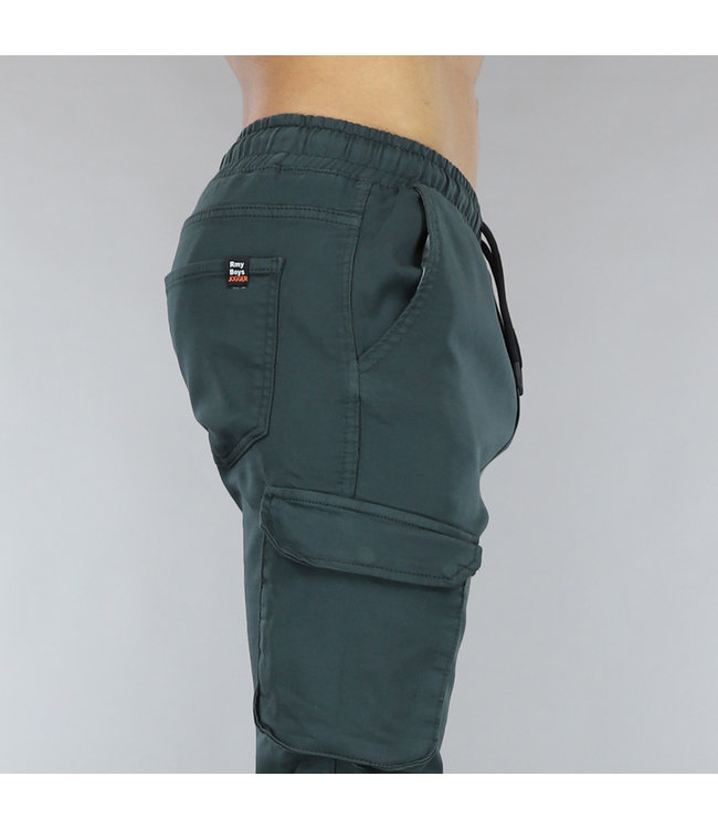 Navy Blauwe Mannen Jogger met Cargo Zakken