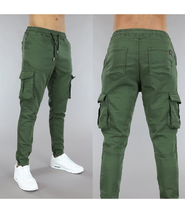 !OP=OP Heren Cargo Jogger Army Groen