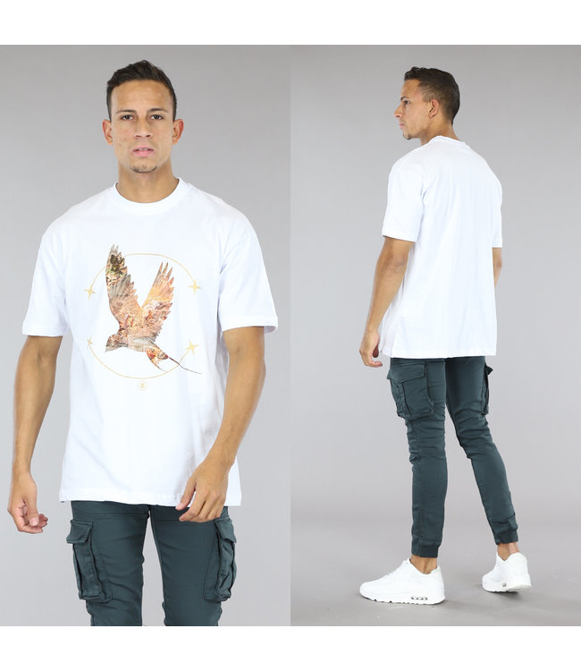 Wit Heren T-shirt met Mockingbird Print