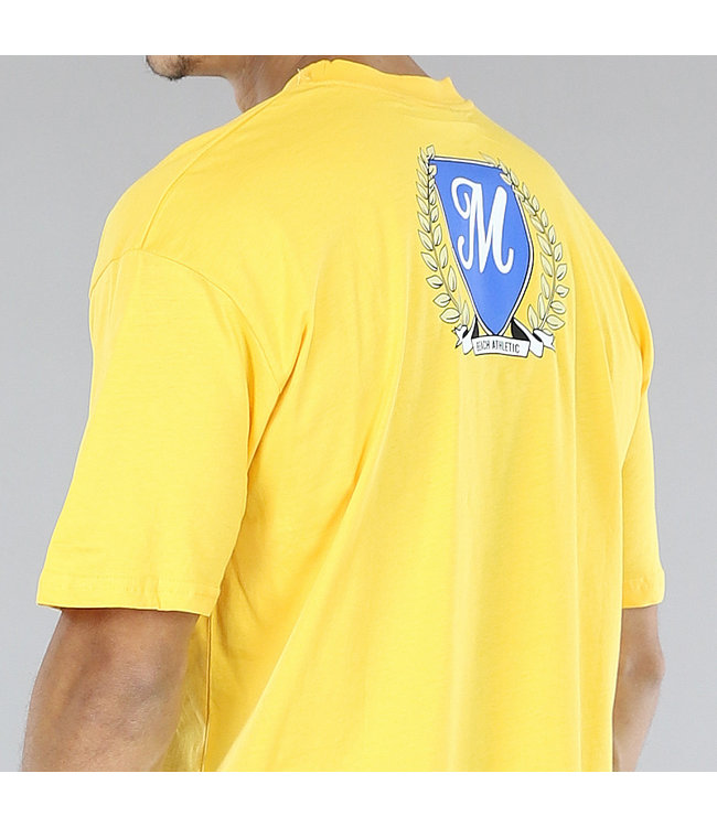Geel Heren T-Shirt met Miami Opdruk
