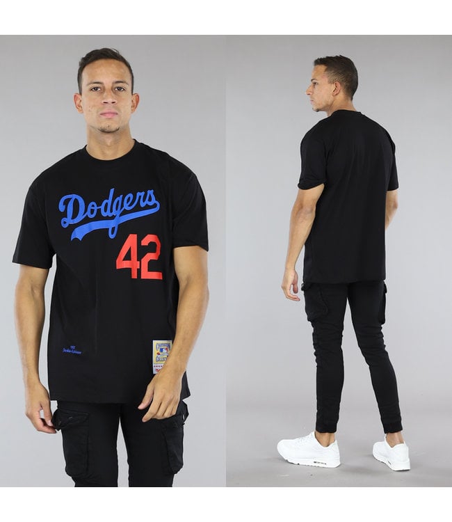 !OP=OP Vintage Zwart Dodgers Heren Shirt