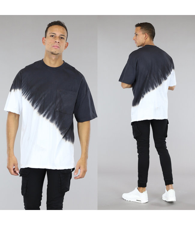Grijs Heren Tie Dye Shirt