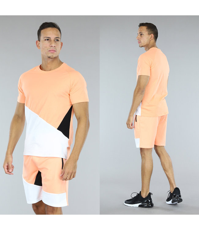 !SALE50 Oranje Heren Short Set met Sportief Broekje