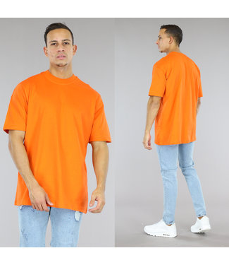 !SALE50 Oranje Effen Mannen T-Shirt