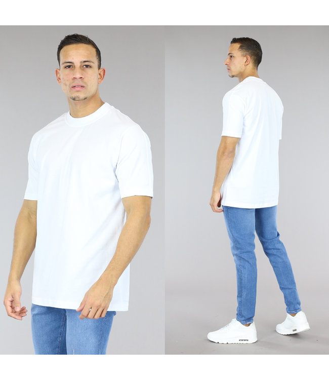 Wit effen shirt sale
