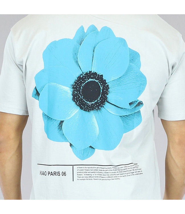 NEW2403 Grijs Heren Oversized "Flower" T-Shirt