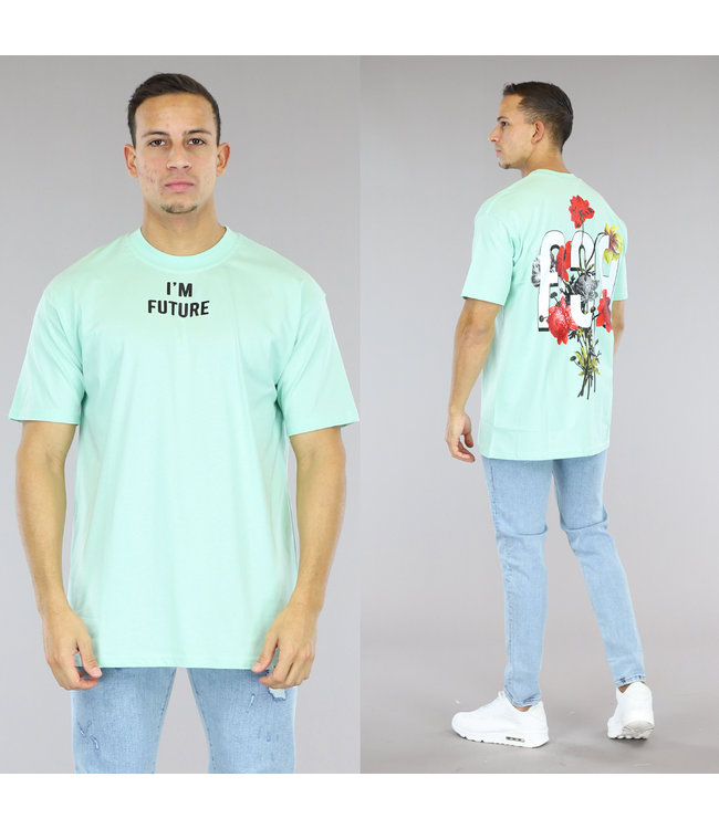 NEW2403 Mint Oversized Heren "I'm Future" T-Shirt