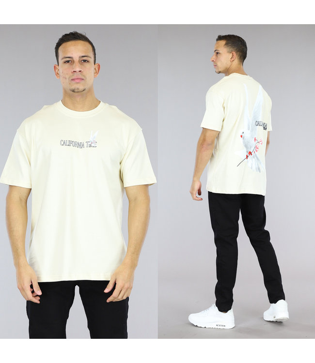 !OP=OP Beige Oversized "California Time" Heren T-Shirt