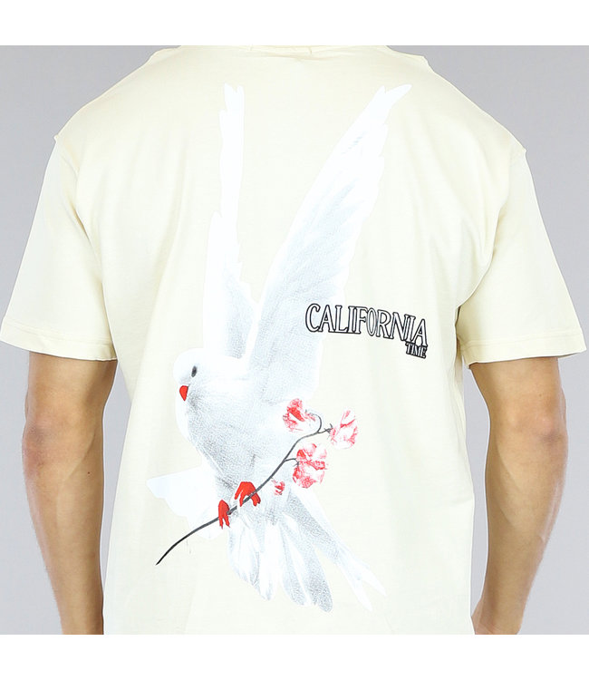 !OP=OP Beige Oversized "California Time" Heren T-Shirt