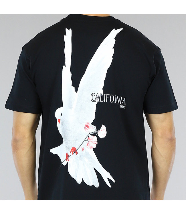 Zwart Oversized "California Time" Heren T-Shirt
