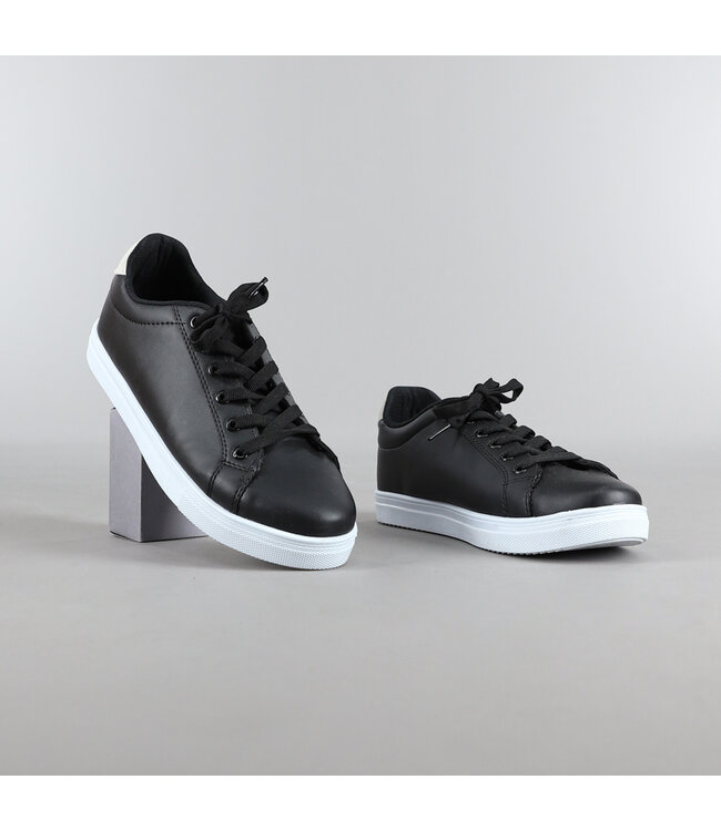 Sneakers zwart leer heren hotsell