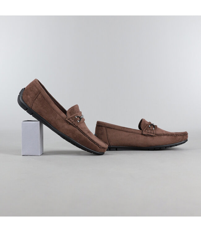 Bruine Suèdelook Heren Loafers
