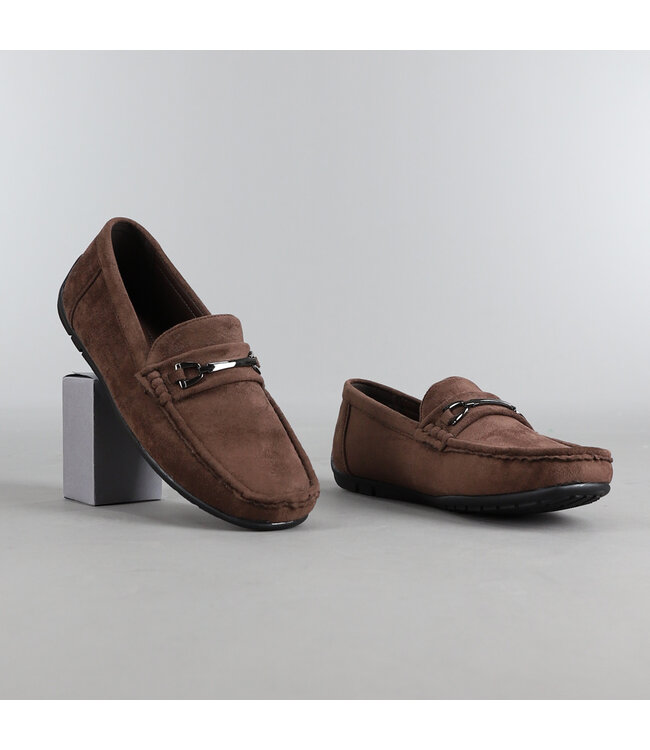 Bruine Suèdelook Heren Loafers