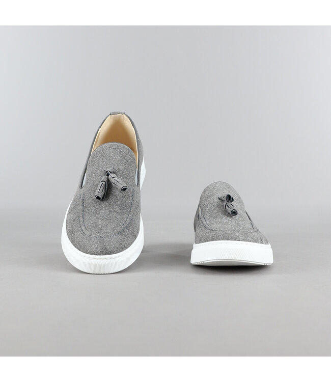 Grijze Heren Bootschoenen met Detail