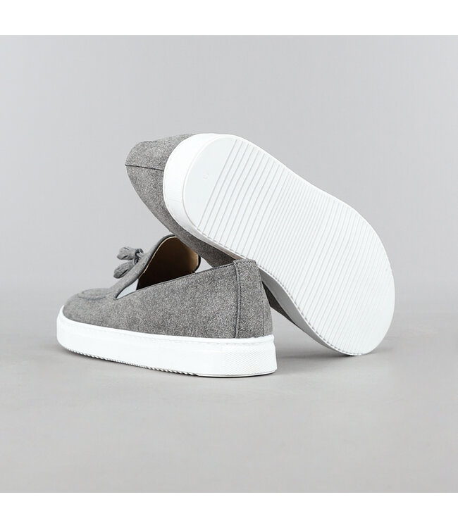 Grijze Heren Bootschoenen met Detail
