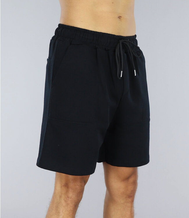 !SALE50 Zwarte Joggingshort met Steekzakken