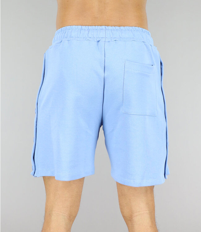 !SALE50 Lichtblauwe Heren Button Short