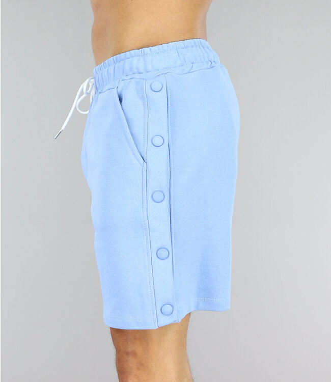 !SALE50 Lichtblauwe Heren Button Short