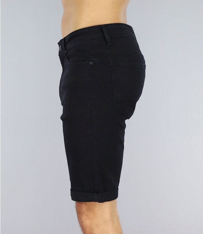 !SALE50 Zwarte Heren Jeans Short