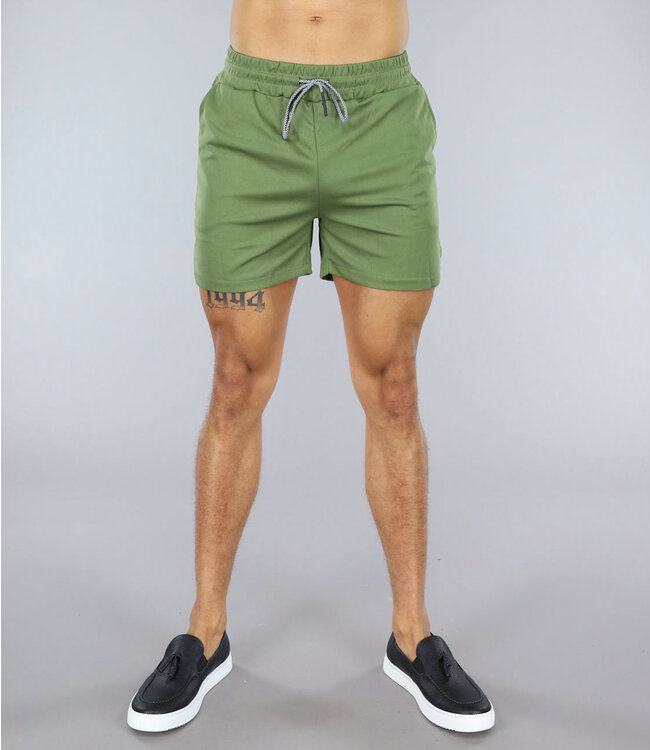 Groene Sportieve Short met Steekzakken