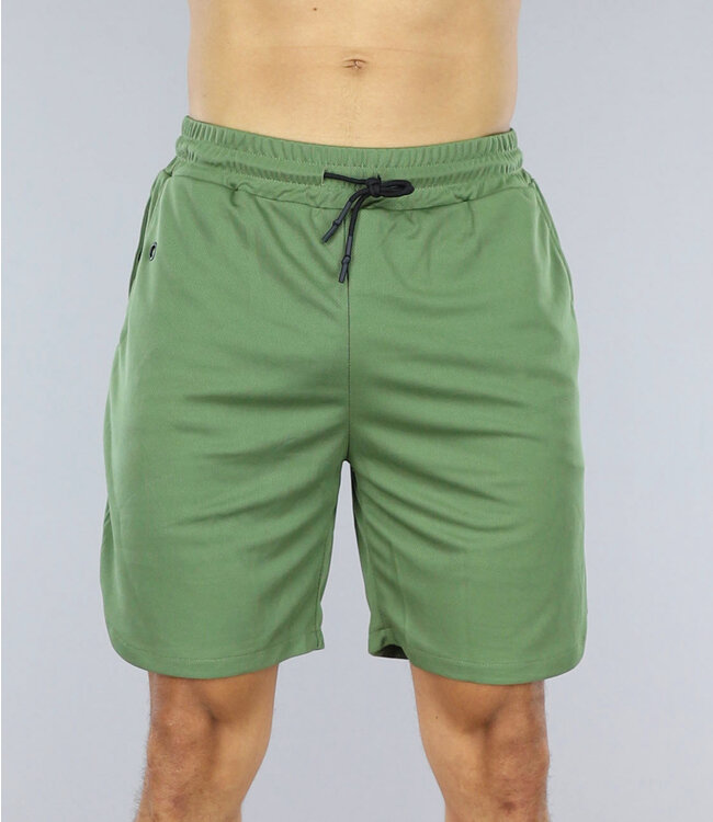 Groene Sport Short met Steekzakken