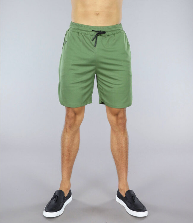 Groene Sport Short met Steekzakken