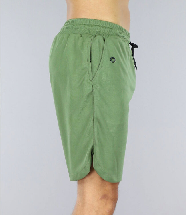 Groene Sport Short met Steekzakken