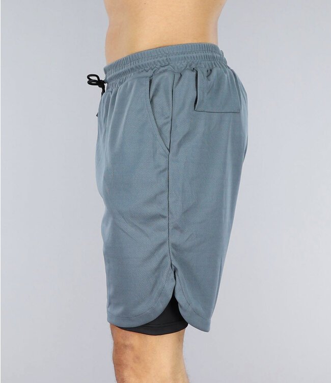 Grijze Sport Short met Steekzakken
